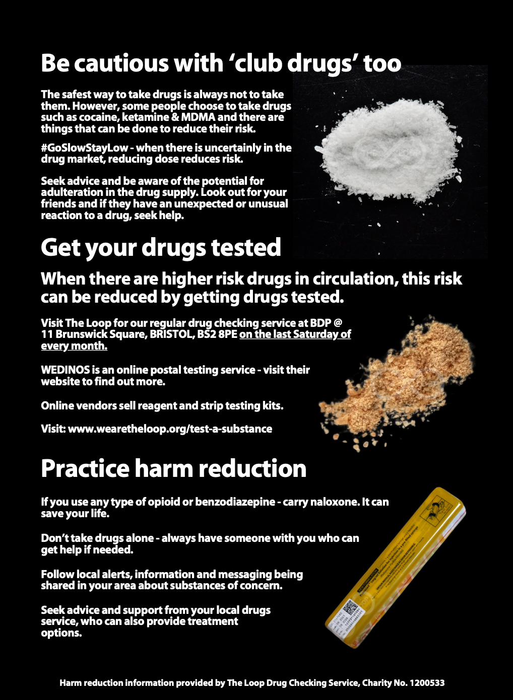 poster from the loop re drug safety